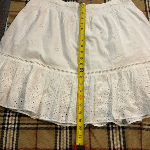 Madewell Embroidered White Lace Mini Skirt Size XL NEW - Picture 7 of 10